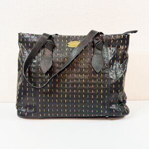 Hidesign | Genuine Black Vegetable Tanned Leather | Double Handle Black Tote